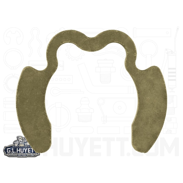 Rotor Clip External Retaining Ring, Steel Zinc Yellow Finish, 2 in Shaft Dia PO-200-ZD - main